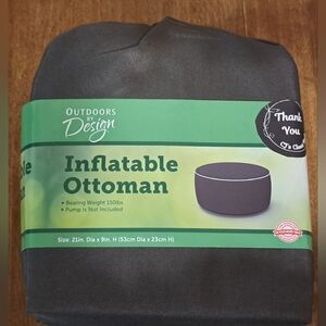 Gray Inflatable Ottoman